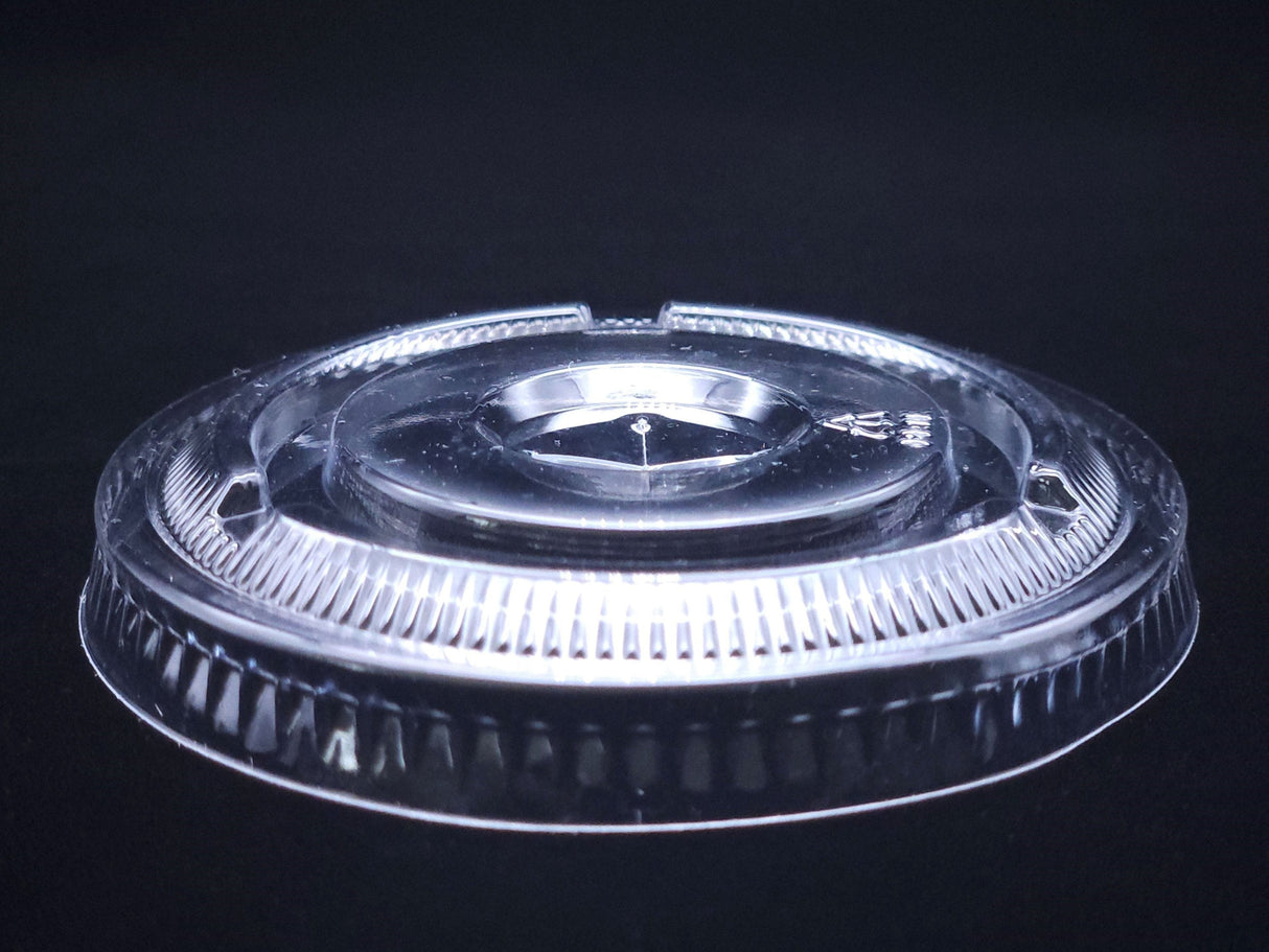 24oz. Clear PET Plastic Cup Flat Lid Slotted 98mm 1000/Case - Albert's Distribution