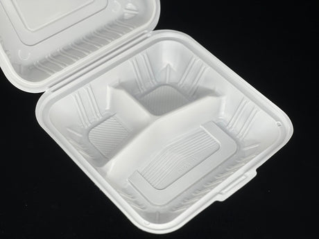 Clamshell Hinged - MFPP 9*9*2.75 3 Compartment 150/Case - Albert's Distribution