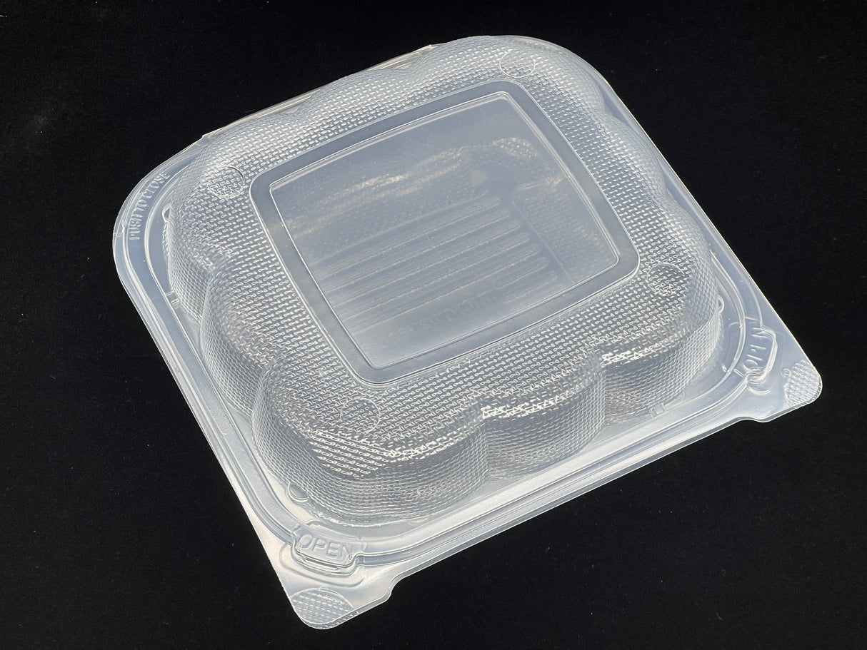 Hinged Clamshell Plastic - Translucent - 9*9*2.95 1 Compartment 150/Case - Albert's Distribution