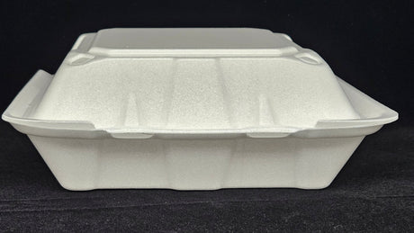 Styrofoam Hinged Clamshell 8*8*2.75 1 Compartment 150/Case - Albert's Produce LLC DBA Albert's Distribution