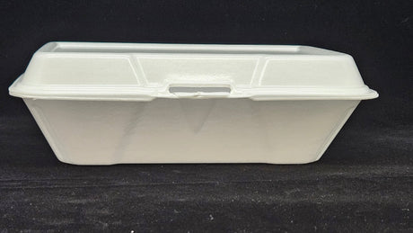 Styrofoam Hinged Clamshell 9*6*2.75 200/Case - Albert's Produce LLC DBA Albert's Distribution