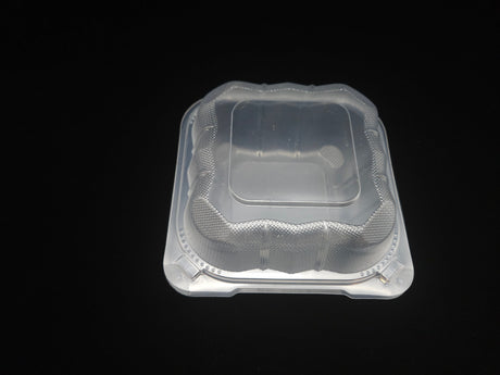 Hinged Clamshell Plastic - Translucent - 6*6*2.87 1 Compartment 500/Case - Albert's Produce LLC DBA Albert's Distribution