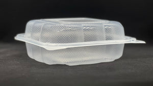 Hinged Clamshell Plastic-Clear-8*8*2.95 1 Compartment 250/Case