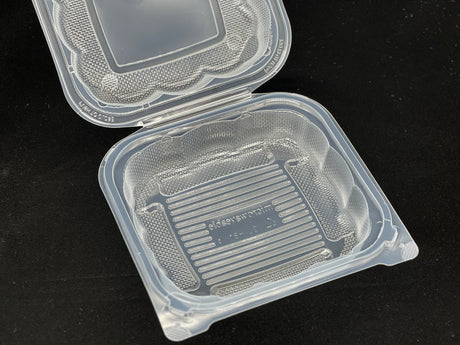 Hinged Clamshell Plastic - Translucent - 8*8*2.95 1 Compartment 250/Case - Albert's Distribution