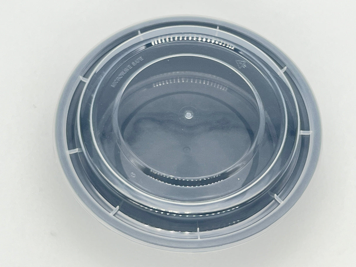 Plastic Round Bowl/Lid - 6.8" Round 16oz. 150/Case - Albert's Distribution