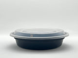 Plastic Round Bowl/Lid - 7 3/4" Round 24oz. 150/Case - Albert's Distribution